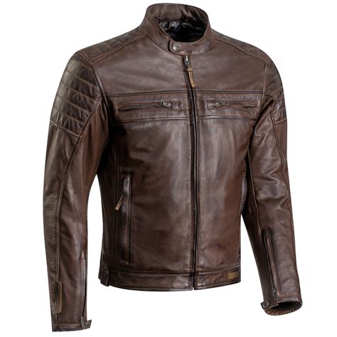 C'est une marque française spécialisée dans l'équipement du motard plutôt. Blouson Ixon Torque cuir marron, cuir moto vintage, homme, CE