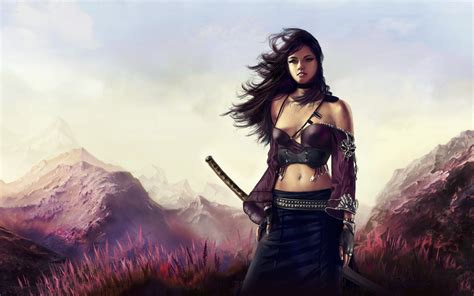 katana warrior girl wallpaper hd anime wallpapers 4k wallpapers images backgrounds photos and