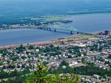 View Of Campbellton New Brunswick And Pointe à La Croix Over In Quebec