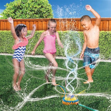 Banzai Geyser Blast Sprinkler For Kids Soft Water Spraying Wigglers