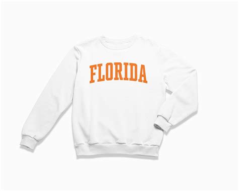 Florida Sweatshirt Florida Crewneck College Style Etsy Uk