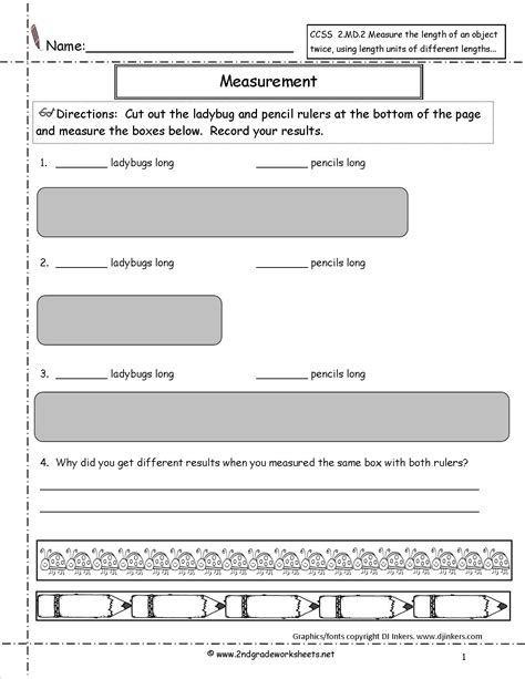 8 2nd Grade Measurement Inches And Centimeters Worksheet