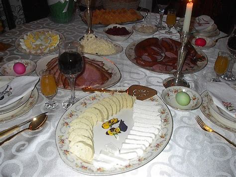 This sweet sheet cake is a must in poland on easter. Cap'n Ron's Big Picture of the Polish Easter Brunch Table Layout