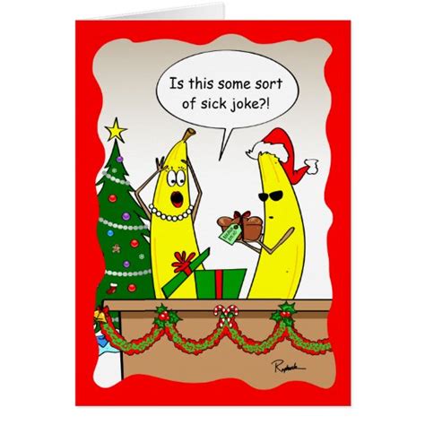 Funny Banana Christmas Card Custom Holiday Cards Zazzle