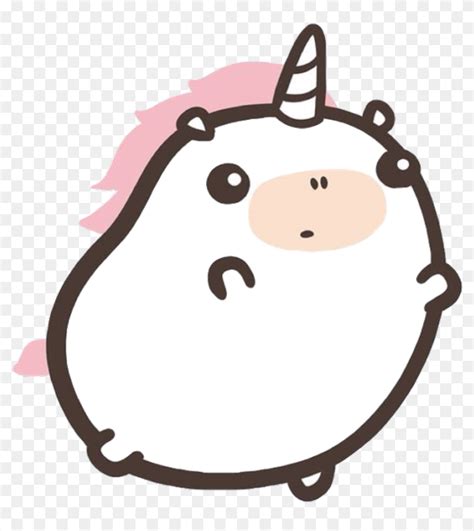 Kawaii Unicorn Cute Chubby Fat Horn Magic Magical Cute Fat