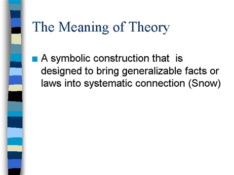 The Meaning Of Theory