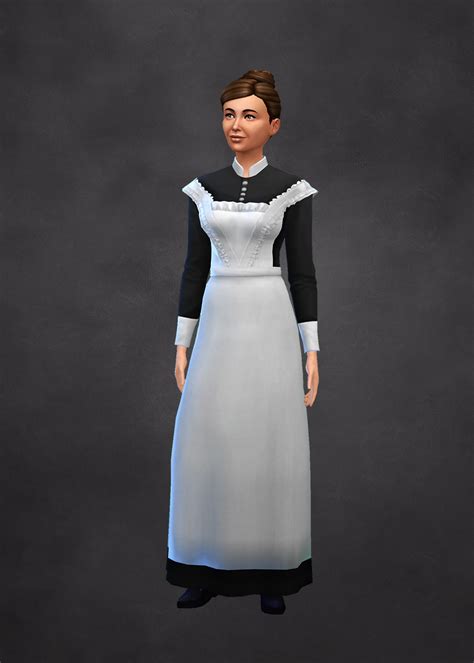 Mrs White Maids Uniform Sims Sims 4 Dresses Royal Clothes