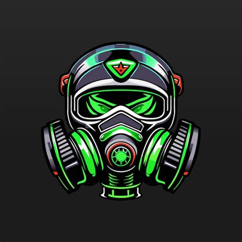 Premium Vector Gas Mask Esport Mascot Gaming Logo Illustration Design