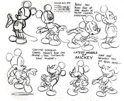 Cartoons Model Sheets And Stuff Mickey Mouse Model Sheets