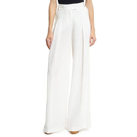 Michael Kors Linen Palazzo Trousers 895 Liked On Polyvore Featuring