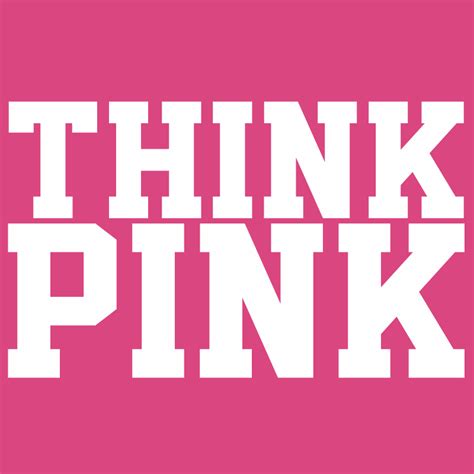 Think Pink Breast Cancer Awareness Logo Graphic T Shirt