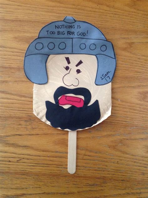 Jul 26, 2016 · we discussed how big goliath was (9 feet tall) and how he wore heavy armor, sword and spear, yet david had but a sling, 5 stones, and the lord on his side. Goliath Bible Craft | Bible crafts for kids, David and ...