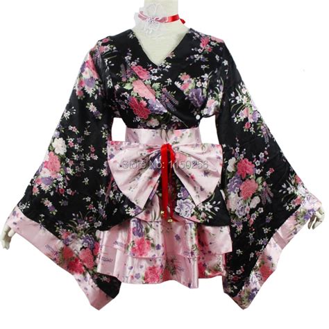 New Arrive Japan Kawaii Style Cherry Blossoms Kimono Sexy Lady Sweet
