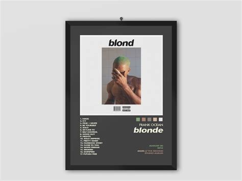 Frank Ocean Poster Blonde Poster Album Cover Poster Wall Etsy