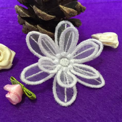 3d Organza Flower Machine Embroidery Designs Instant Download Etsy