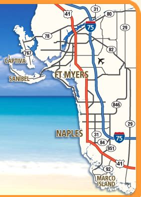 Map Of Ft Myers Florida State Coastal Towns Map