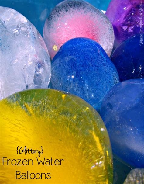 Glittery Frozen Water Balloon Sensory Bin Summer Fun For Kids Pool