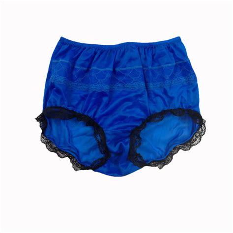 Jyh08d07 Blue Handmade Nylon Panties Women Men Lace Knickers Briefs Handmadepanties