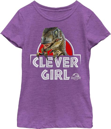 Girls Jurassic Park Clever Girl Raptor T Shirt Clothing