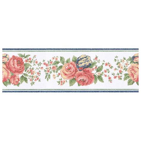 Wallpaper Border Floral Wallpaper Border Prepasted Traditional