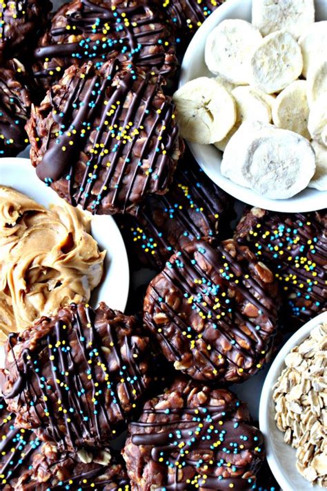 No Bake Chocolate Peanut Butter Banana Cookies The Monday Box