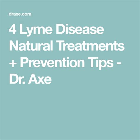 Lyme Disease Prevention Tips Ways To Naturally Treat Lyme Disease