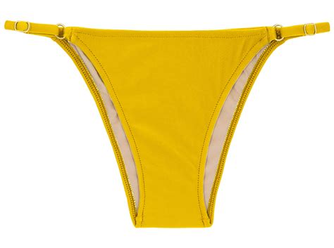 Yellow Side Adjustable Bikini Bottom Bottom Tempero Arg Fixo Rio De Sol