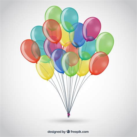 Bunch Of Colorful Balloons Vector Free Download