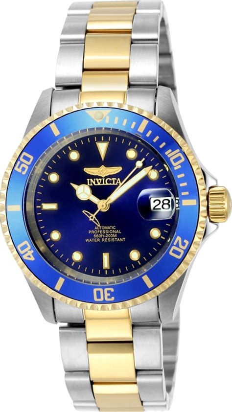 Maybe you would like to learn more about one of these? Invicta Pro Diver Men 40mm Stainless Steel Gold + Stainless Steel Blue dial NH35A Automatic Watch