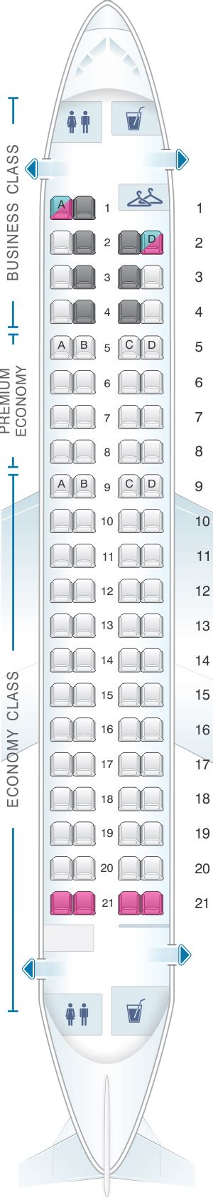 Delta Embraer 190 Seat Map