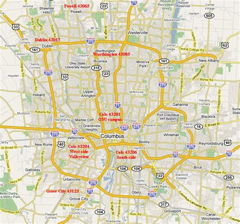 Columbus Oh Map