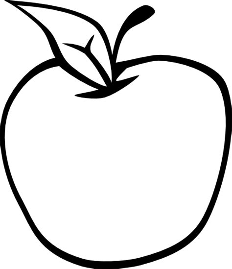 Apple Clipart Black And White Outline Clipart Best Clipart Best