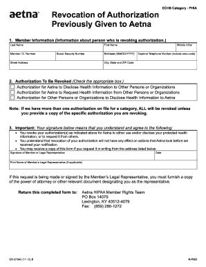 Fillable Online Revocation Of Authorization Revocation Of Authorization