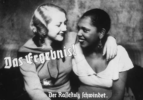 Propaganda Slide Depicting Friendship Between An Aryan Woman And A