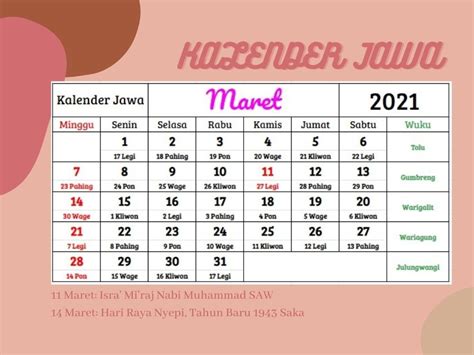 Kalender 2021 Lengkap Dengan Weton Latest News Update