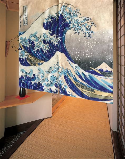 Buy Lifeast Japanese Style Noren Curtain Tapestry The Great Wave Off
