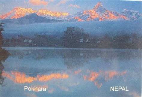Picturesque Scene From Pokhara Nepal Postcard — Nepacrafts Product