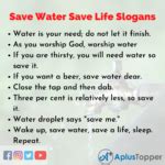 Save Water Save Life Slogans Unique And Catchy Save Water Save Life