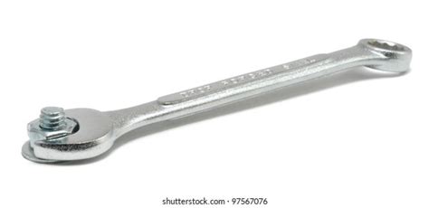 Combination Wrench Bolt Nut Washer Isolated Stock Photo 45064666