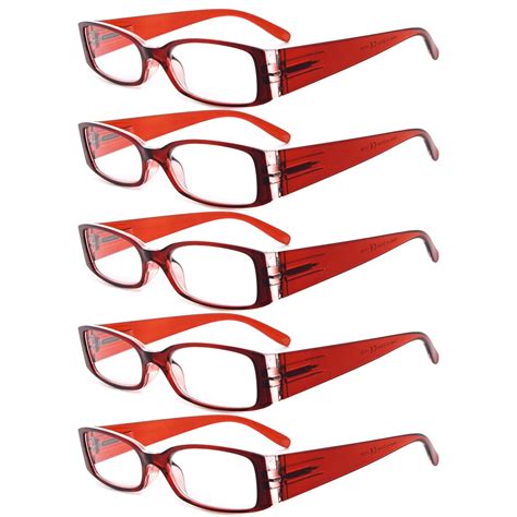 5 pack rectangle stylish reading glasses for women reading glasses stylish reading glasses