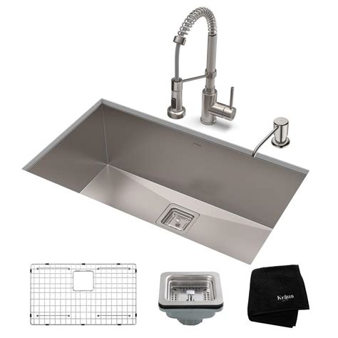 This kraus sink reviews will help you to find the perfect one. KRAUS Pax All-in-One Undermount Stainless Steel 31 in ...