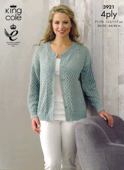 Häkeln And Stricken King Cole 3921 Ladys Cardigan And Top 4 Ply Knitting Pattern Sizes 32 42 Pgm