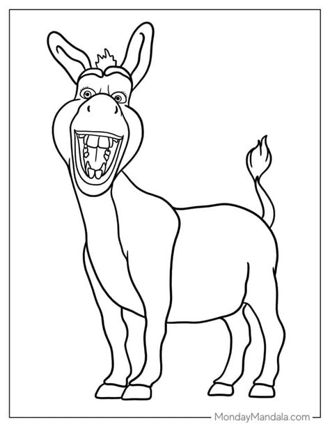 Shrek Donkey Coloring Pages