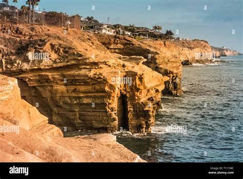Views Of The Pacific Ocean Off The California Coast At Sunset Cliffs