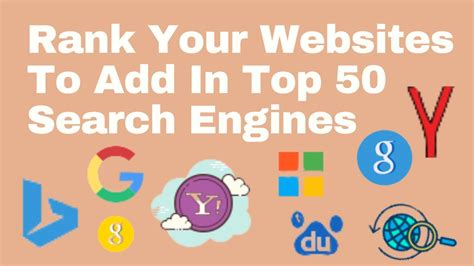 How To Add Website In Top Fifty Search Engine Rank Your Site To Add
