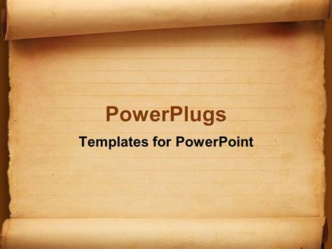 Powerpoint Template Old Fashioned Worn Down Red Scroll Paper With