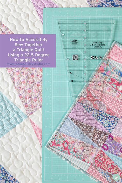 How To Accurately Sew Together A Triangle Quilt Aqua Paisley Studio