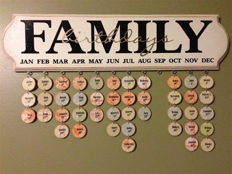 Make Your Own Hanging Birthday Calendar Diy Projects For Everyone