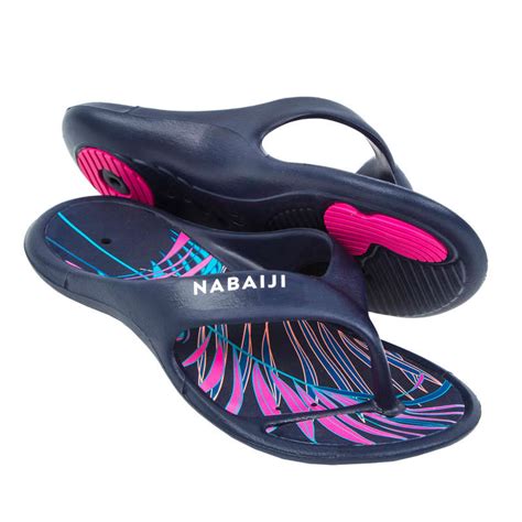 Nabaiji Womens Pool Flip Flops Tonga 500 Jung Blue