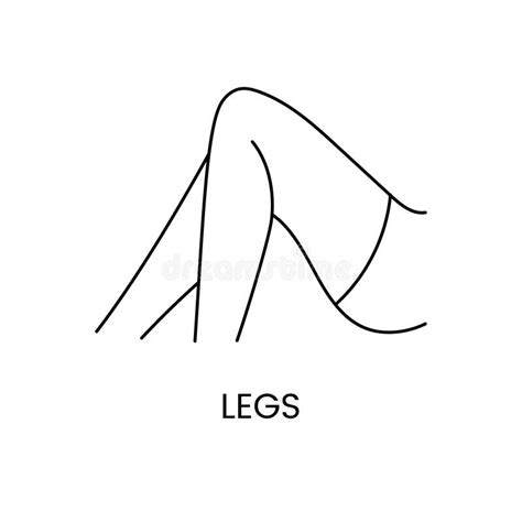 legs and thighs line icon in vector illustration for leg epilation services stock vector